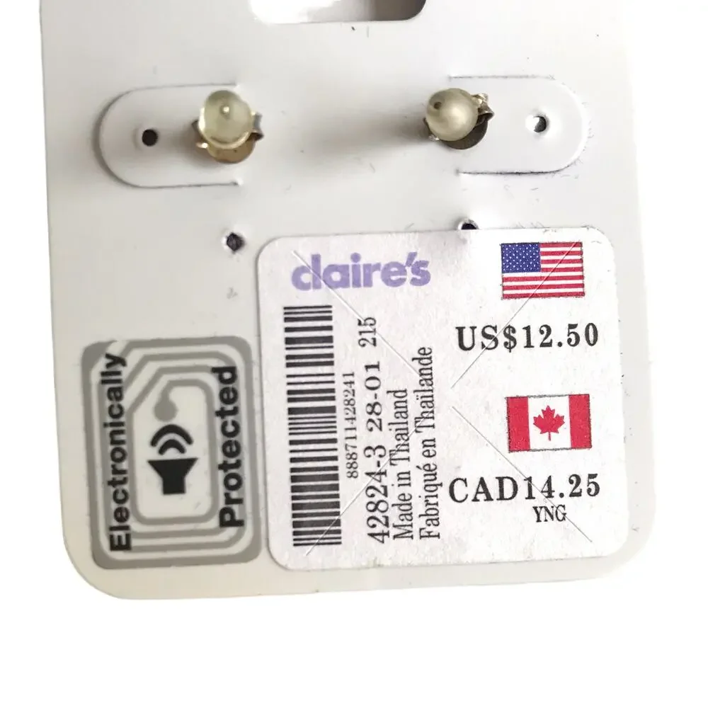 Claire’s Sterling Silver Heart Earrings Studs Post Wedding Feminine Romantic